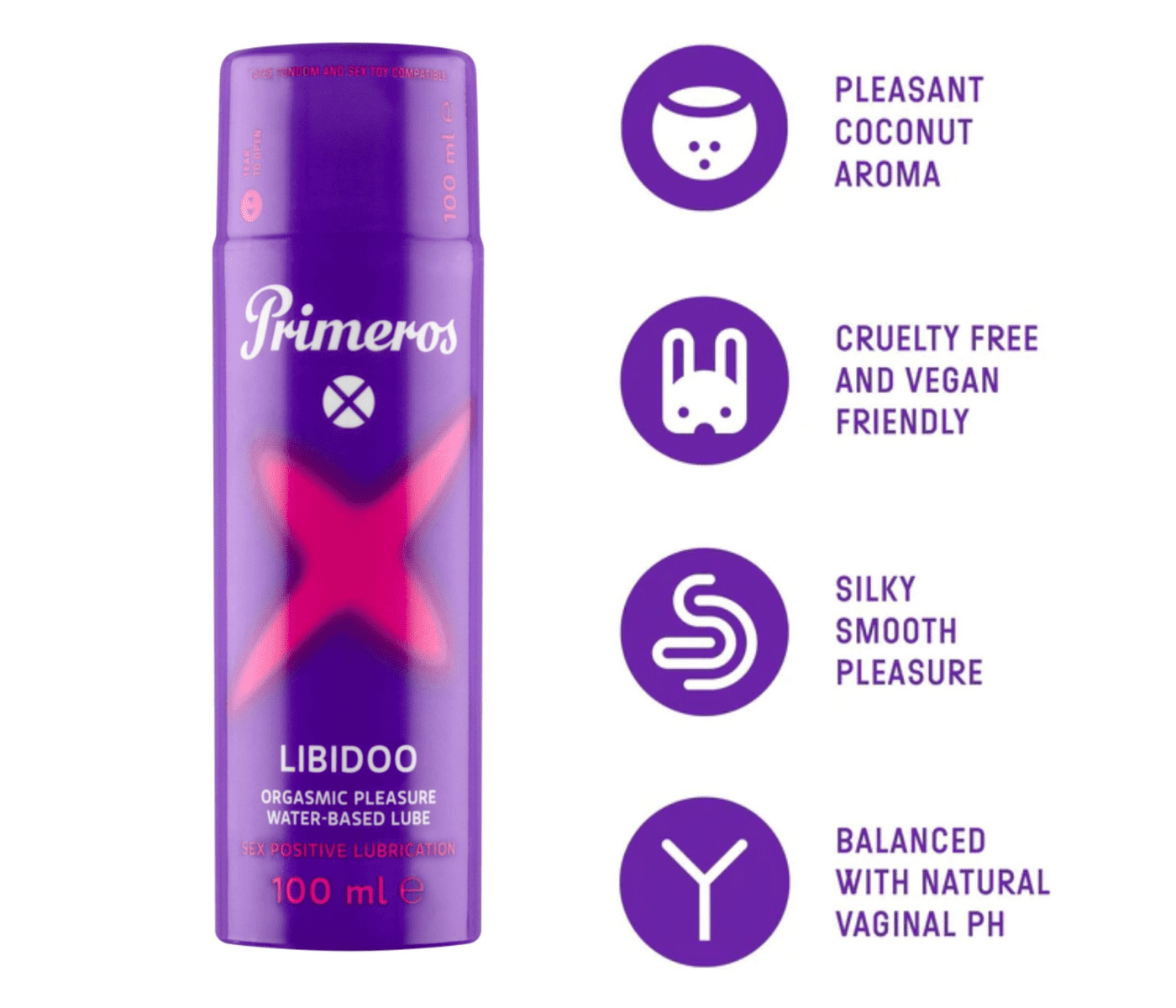 AKCE 1+1 ZDARMA Primeros Libidoo Vegan Lubrikant Pro Zvýšení Sexuální Citlivosti 2x100ml