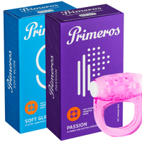 Primeros kondomy Soft Glide, kondomy Passion a vibrační kroužek jako dárek zdarma