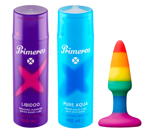 Primeros lubrikant Libidoo, lubrikant Pure Aqua a Butt Plug ako darček zadarmo