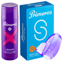 Primeros lubrikant Libidoo, kondomy Soft Glide a vibrační náprstek jako dárek zdarma