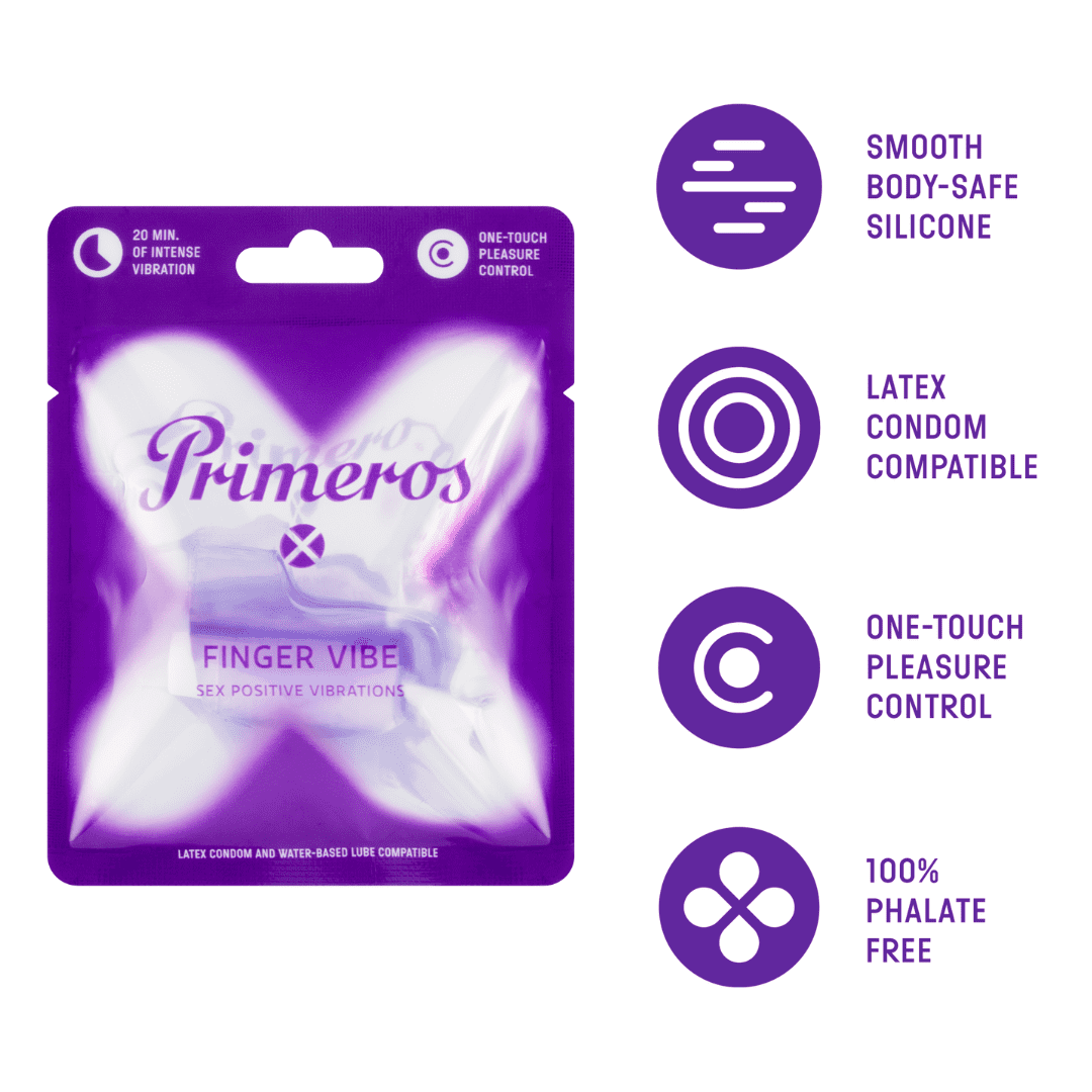 Primeros lubrikant Pure Aqua, kondomy Soft Glide a vibrační náprstek jako dárek zdarma