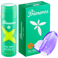 Primeros lubrikant Tea Tree, kondomy Tea Tree a vibrační náprstek jako dárek zdarma